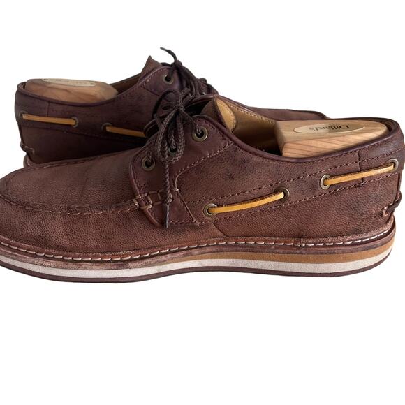 Ugg Australia Shoe Boat Mens Size 8 M Newell Brown leather Lace-up Moc Toe main image 6